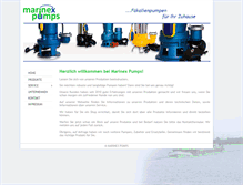 Tablet Screenshot of marinex-pumps.com